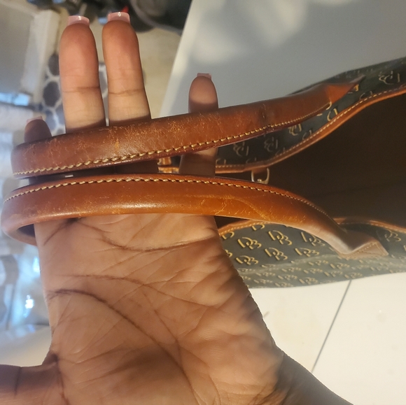 Dooney & Bourke Black and Brown Tote Bag - Picture 2 of 8